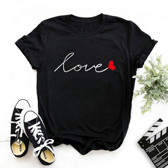 Tops - LOVE❤ Black Tee Shirt